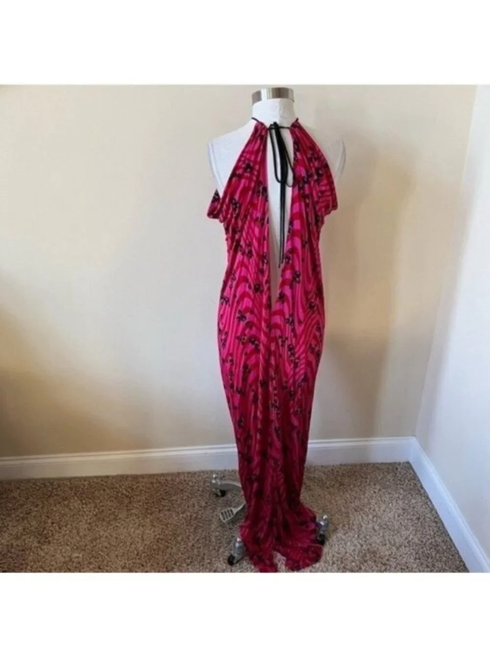 Philosophy di Lorenzo Serafini open back halter dress Psychedelic Maxi Size 2 - Picture 7 of 7
